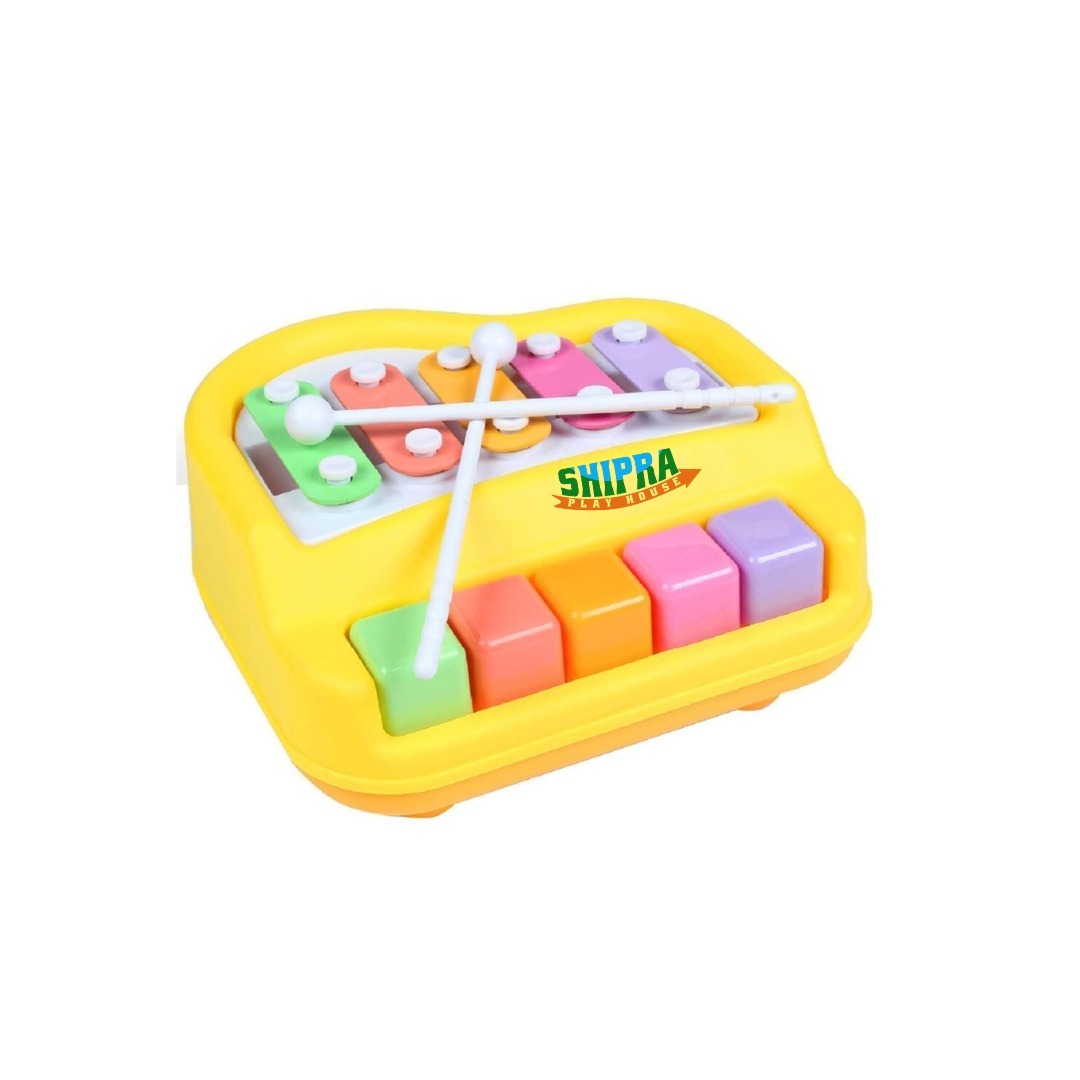 Shipra Play House yellow colour 2 in 1 mini piano & xylophone 